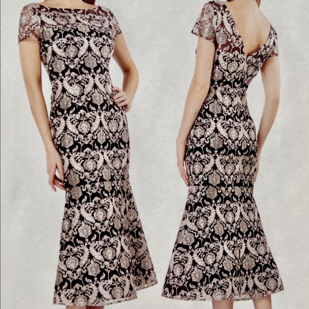 NWT JS Collections Embroidered Midi Dress 10